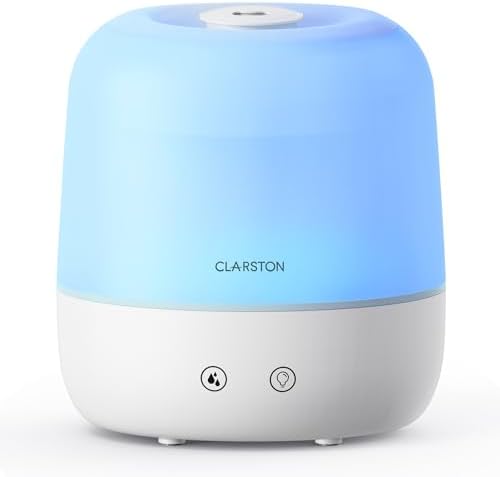 Clarston Humidifiers for Bedroom, 2L Cool Mist Humidifier, 24dB Quiet Sleep by Clarston