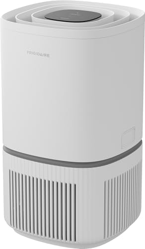 Frigidaire PureA300 HEPA Air Purifier for Small Bedrooms, Covers up to 850 Sq. Ft., 3-Stage Filtration, Energy Star Certification, Air Quality Monitoring, Smart Mode, Ultra Quiet, White by Unknown