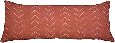 Trade Star Decorative Lumbar Pillow Cover 100% Cotton Throw Pillow Beautiful Cushion Case Farmhouse Rust Cushion Cover Large Handmade Boho Spring Pillow Cover for Sofa (Rust Phoenix 14X36 INCHES) by TradeStar