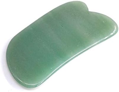 Facial Gua Sha Tool for Chin Massage Tool Natural Jade Stone Gua Sha Board for Face SPA Acupuncture Therapy Trigger Point Treatment by Unknown