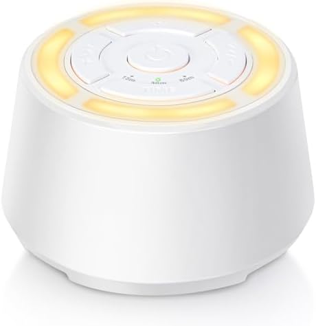 Sound Machine for Sleep - White Noise Sound Machine with Night Light Rechargeable White Noise Machine with 16 Soothing Sounds, Timer and Memory Function for Home Office & Travel by Unknown