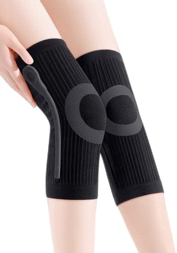 JUMISEE (One Pair Cotton Knee Sleeves for Knee Support, Circulation Improvement & Pain Relief Compression Knee Brace - Image 2