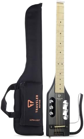 Traveler Guitar Ultra-Light Acoustic Acoustic-Electric Guitar, Black Gloss by TravelerGuitar