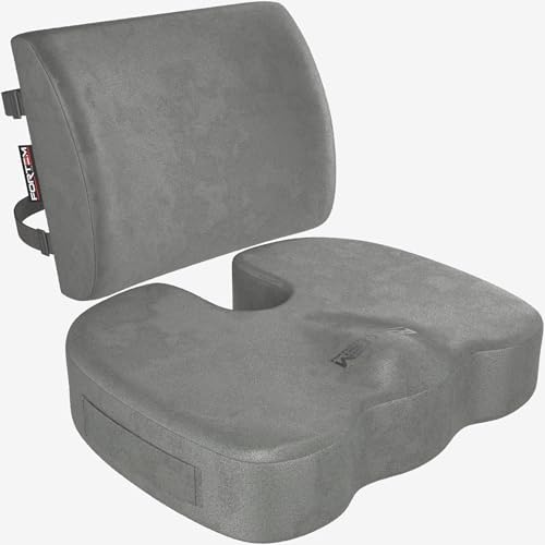 FORTEM Seat Cushion & Lumbar Support for Office Chair, Wheelchair, Car by FORTEM