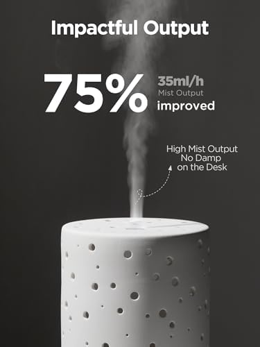 InnoGear 150ml Ceramic Essential Oil Diffusers for Home Aroma Scent, White - Image 3
