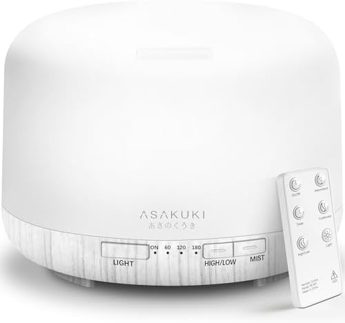 ASAKUKI Essential Oil Diffuser for Home, 500ML Aromatherapy Humidifier by ASAKUKI