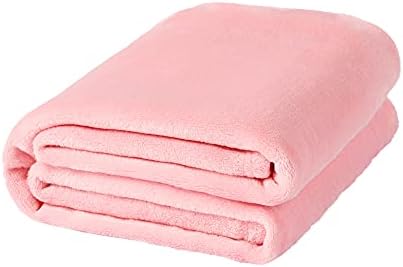 NANPIPER Fleece Blankets, Super Soft Flannel Fuzzy Blanket for Couch, Luxury Cozy Lightweight Microfiber Dog Blanket-Throw Size,Pink by NANPIPER