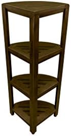 DecoTeak Teak 4 Tier Corner Shower Shelf – Free Standing Bathroom Caddy Space Saving Design | Designed for Moist Wet Spaces | Provides Organization & Storage - Image 6