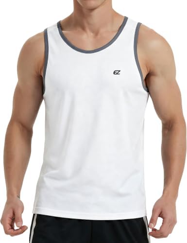 EZRUN Men's Quick Dry Workout Tank Top UPF 50+ Sweat-Wicking Gym Shirt by EZRUNSPORT