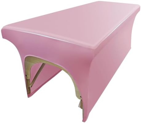 Pink Lash Bed Cover PU Leather Massage Table Cover Waterproof&Wipeable Protective Cover for Eyelash Extension Bed/Salon Massage Bed/Spa Bed, Odorless and High Elasticity Vegan Lash Bed Topper(6FT) by Lufyzora