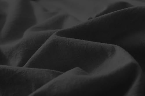 F.Y.Dreams 100% Washed Cotton Duvet Cover for Weighted Blanket 60x80 inches with 16 Ties, Zipper on Long Side/Carbon Black/Just Duvet Cover - Image 6