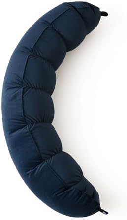 Peallow(Pat. Pend) – Long Round Body Pillow for Adults, Bolster Pillow for Sleeping, Soft and Supportive Pillow for Sleeping & Lumbar Support (Teal Blue,47") by Ailuteie