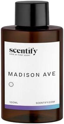 Scentify Madison Ave Aroma Oil Refill Scent for Oil Diffusers – Cassis Blossom, Mandarin, Neroli & White Woods – Luxurious Relaxing Aromatherapy Diffuser Fragrance 100ml, 3.38 oz - Image 2