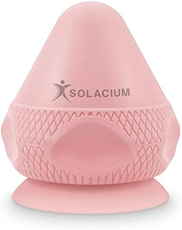 Solacium Mountable Massage Therapy Tool - Multi-Surface Suction Cup Wall Massage Tool for Sore Muscles, Myofascial Release, Stress Relief, Trigger Point and Deep Tissue Massage (Pink) by Solacium