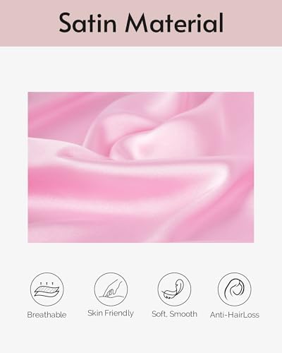 Yanideer Travel Elastic Band Satin Pillowcase for Hair & Skin, Cooling Satin Pillow Cover for Hotel - Image 3