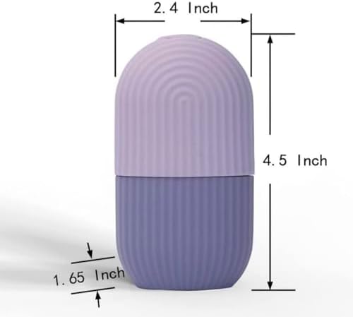 Silicone Ice Face Roller for Skin Care – Reusable Cooling Facial Ice Roller for Puffiness, Dark Circles & Soothing Skin – BPA-Free Soft Silicone Ice Mold (Purple) - Image 3
