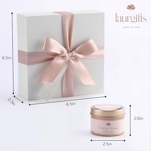 Birthday Gifts for Women – Orchid & Jasmine Spa Gift Basket, Luxury Candle Set & Bath Sets Self Care Box, Gift for Mom, Wife or Friend - Image 6