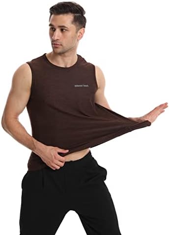 Different Touch Men’s 2 Pack Active Gym Workout Sleeveless Shirts Quick Dry Crew Neck Muscle Tank Top - Image 5