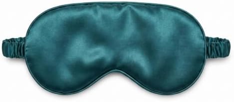 [1 Pack] QSYW Sleep Masks, Satin Eye Mask for Sleeping - Silky Eye Masks Bulk with Storage Bag & Elastic Strap,Green - Image 3