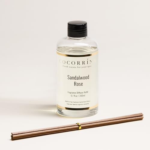 COCORRÍNA Refill - Sandalwood Rose 6.7 Fl.oz Reed Diffuser Refill with 8 Sticks - Image 2