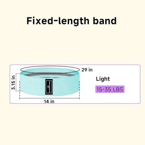 Resistance Bands, Fabric Workout Bands for Women & Men, Cloth Booty Resistance Loop Bands, Thick Squat Bands for Home Fitness, Gym, Yoga, Pilates for Butt Legs Thigh Hip Glute - Image 3