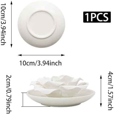 Flower Rose Ceramic Essential Oil Mini Diffuser, Ceramic Pallet A - Image 2