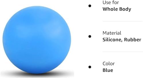 WOVTE 2 Pack Massage Lacrosse Balls for Sore Muscles, Shoulders, Neck, Back, Foot, Body, Deep Tissue, Myofascial Release, Trigger Point Therapy, Muscle Knots and Yoga Therapy (Blue) - Image 2