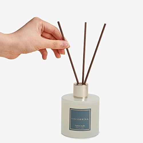 Cocorrína Premium Reed Diffuser Set with Preserved Baby's Breath & Cotton Stick Cashmere Vanilla 2 Packs, 6.7oz Scent Fragrance Oil Diffuser for Bedroom Bathroom Home Décor - Image 4
