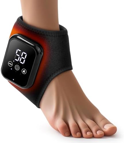 Foot Massager for Neuropathy, Rechargeable Ankle Heating Pad with Massage for Circulation, Foot and Ankle Massager for Pain Relief, Suitable for Reduce Fatigue and Plantar Fasciitis, Travel & Home Use by WoloyHeatie