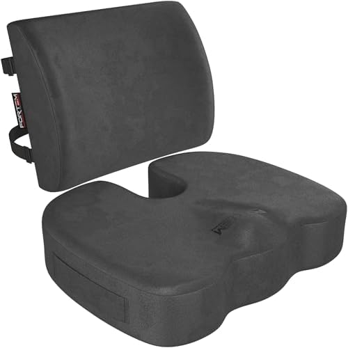 FORTEM Seat Cushion & Lumbar Support for Office Chair, Wheelchair, Car by FORTEM