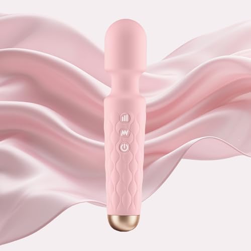 Personal Massager - 4H Max Runtime & Ultra-Quiet - Waterproof - 20 Modes 8 Speeds for Deep Tissue Back Massage, Post-Workout Recovery and Neck Muscle Relaxation(Pink) by Kamileo