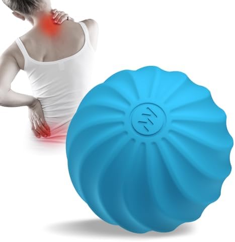 2.3" Mini Vibrating Massage Ball, 10-Speed Vibrating Foam Roller, Lacrosse Ball Massage Ball Therapy for Relieving Muscle Tension & Soreness, Vibrating Massage Roller for Plantar Fasciitis(Blue) by Unknown