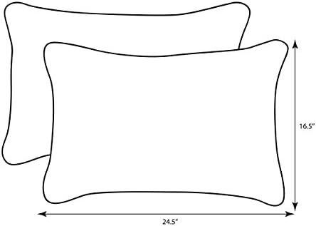 Pillow Perfect Rave Solid Indoor/Outdoor Large Lumbar Pillow Plush Fill, Weather and Fade Resistant, Large Lumbar - 16.5" x 24.5", Orange, 2 Count - Image 3