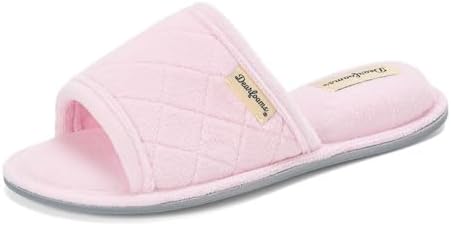 Dearfoams womens Slipper Memory Foam Summer House Shoe Beatrice Terry Slide by Dearfoams