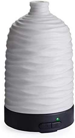 Airome Harmony Medium Essential Oil Diffuser|100 mL Humidifying Ultrasonic Aromatherapy Diffuser 8 Colorful LED Lights, Intermittent & Continual Mist, Auto Shut-Off by Airom%C3%A9