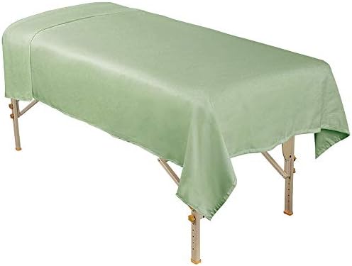 ForPro Premium Microfiber Massage Flat Sheet, 100"L x 63"W, Sage - Image 3