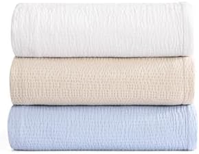 Tommy Hilfiger - Twin Cotton Blanket, Woven Running Stitched Bedding, Medium Weight Soft Blanket, Anti-Pilling & Fade Resistant, Ideal for Layering, Oeko-TEX Certified (Blue) - Image 7