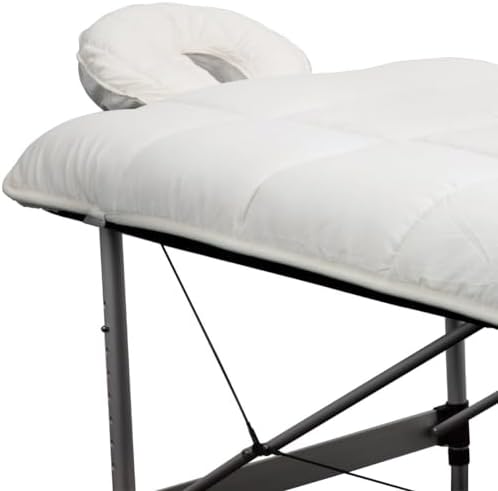ForPro Premium Quilted Fleece Table Pad Set, Natural, Extra Soft, Hypoallergenic, for Massage Tables, Includes Massage Table Pad and Face Rest Cover - Image 3