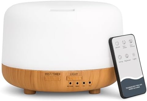 SPLITSKY 300ml Essential Oil Diffuser with Remote and 7-Color LED Light by SPLITSKY