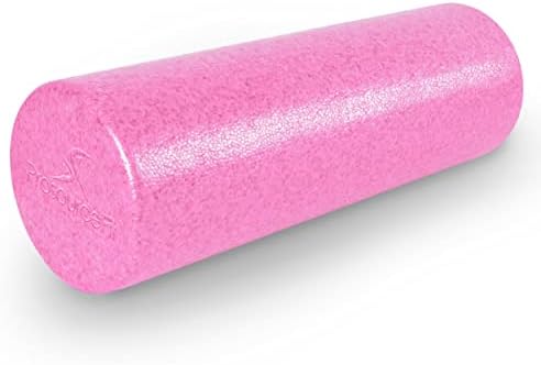 ProsourceFit High Density Foam Rollers 18 - inches long, Firm Full Body Athletic Massager for Back Stretching, Yoga, Pilates, Post Workout Trigger Point Release, Pink by PROSOURCE