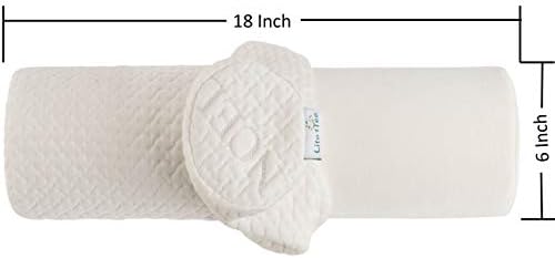 Comfort Memory Foam Neck Roll and Cervical Bolster Round Pillow with Removable Washable Soft Cover for Spine and Neck Back Lumbar Leg Vertebra Support (18x6 inch Pillow) - Image 2