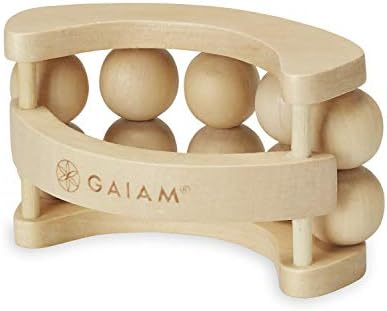 Gaiam Relax Massage Ball Roller, Handheld Wooden Tool by Unknown
