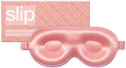 Slip Silk Contour Sleep Mask, Rose - Lash-Friendly Design, Blocks Light by SLIP