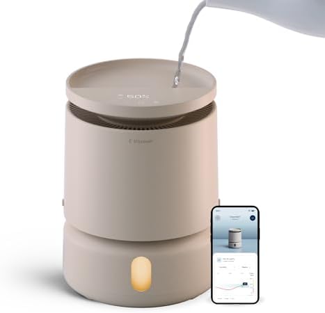 BLUEAIR Room Humidifier - DreamWell - 48Hr Top-Fill Mist-Free InvisibleMist Technology Aroma Stone for Essential Oils and Soothing Mood Lighting - Quiet Operation for Bedroom and Home Use, Beige by Unknown