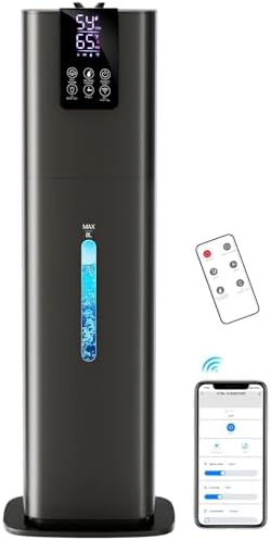 Smart Humidifiers Large Room Bedroom Home, 2.11Gal(8L) Quiet Top Fill Cool Mist Humidifier, Smart App & Remote Control, 3 Speed Humidifier with 360° Nozzle, Humidity Setting for Baby Office(Gray) by HumidifiersLargeRoomBedroom
