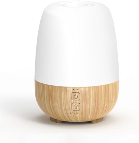 SEEDSEEL 150ML Cordless Essential Oil Diffuser, Built-in 6000mAH Rechargeable Battery, 7-Hour Runtime, 7 LED Color Changing Lights, Portable Aromatherapy Diffuser for Home,Office,Outdoor by SEEDSEEL