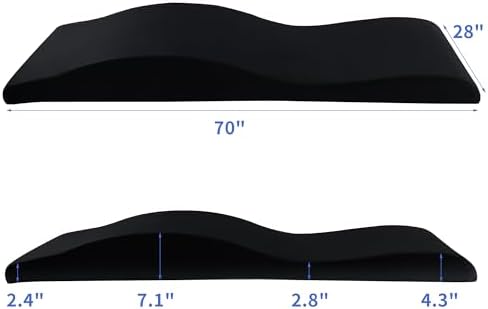 HOMBYS Ergonomic Curvy Foam Massage Bed Mattress Topper, Massage Table Mattress Topper with Removable Velvet Cover, Non-Slip Lash Bed Cushion Only for Beauty Salon(Bed Not Included), Black - Image 3