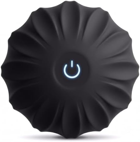 Electric Massage Ball, 10 Speed Mini Massage Roller, Washable Muscle Massage Tool for Yoga Fitness, Black by Enermoon