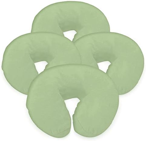 London Linens Premium Extra Thick 100% COTTON Flannel Massage Face Cradle Cover, Includes 4pcs (4, Sage Green) by LONDONLINENS