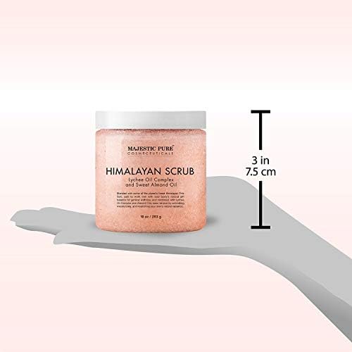 Majestic Pure Himalayan Salt Body Scrub with Lychee Oil, 10 Oz, 2-Pack - Image 5